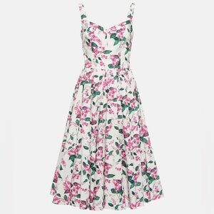 Emilia Wickstead Elita cotton poplin midi dress size US 8